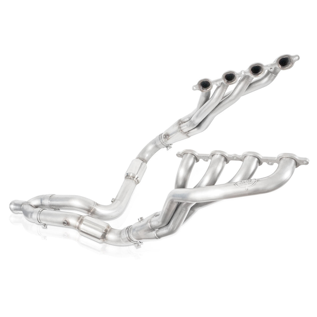 Stainless Works Stainless Steel 1-7/8" Long Tube Headers and High-Flow Catted Y-Pipe for 2019-2021 Silverado/Sierra 1500 5.3L