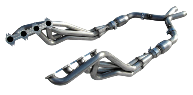 American Racing Headers Long Tube Headers with High-Flow Catted X-Pipe Connection Kit for S-197 (2005-2010) Mustang GT 4.6L